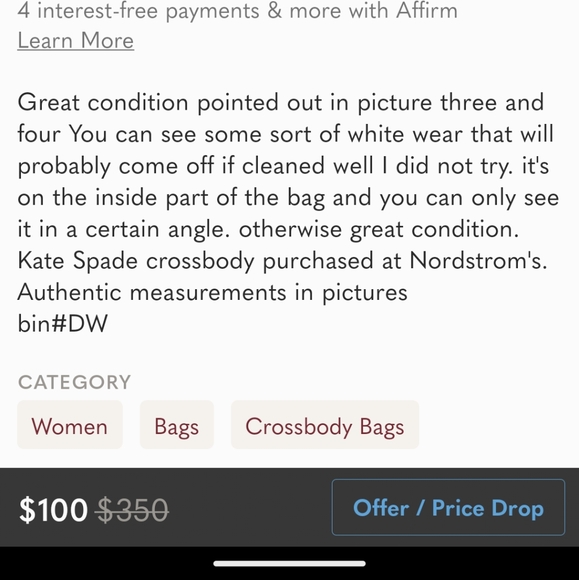 Authentic Red Kate Spade leather crossbody bag - Picture 11 of 14